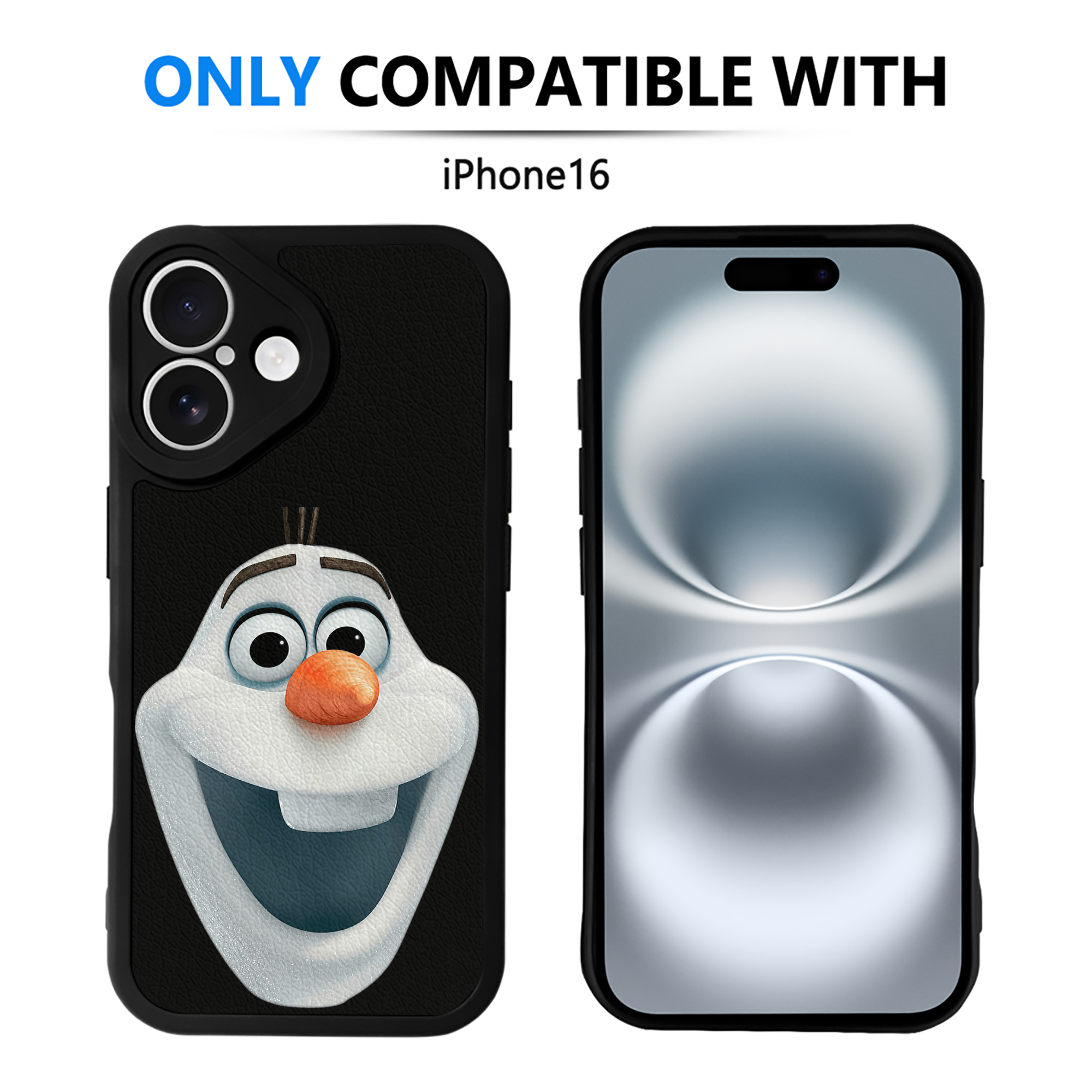 （画像用） アナと雪の女王 アンナ エルサ Frozen Anna Elsa 【iPhone 16シリーズ対応】シリコンスマホケース（レザー調） 材質：シリコン